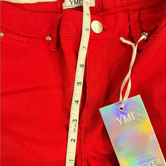 YMI Vibrant Ruby Mid Rise Skinny pant - Picture 3 of 6